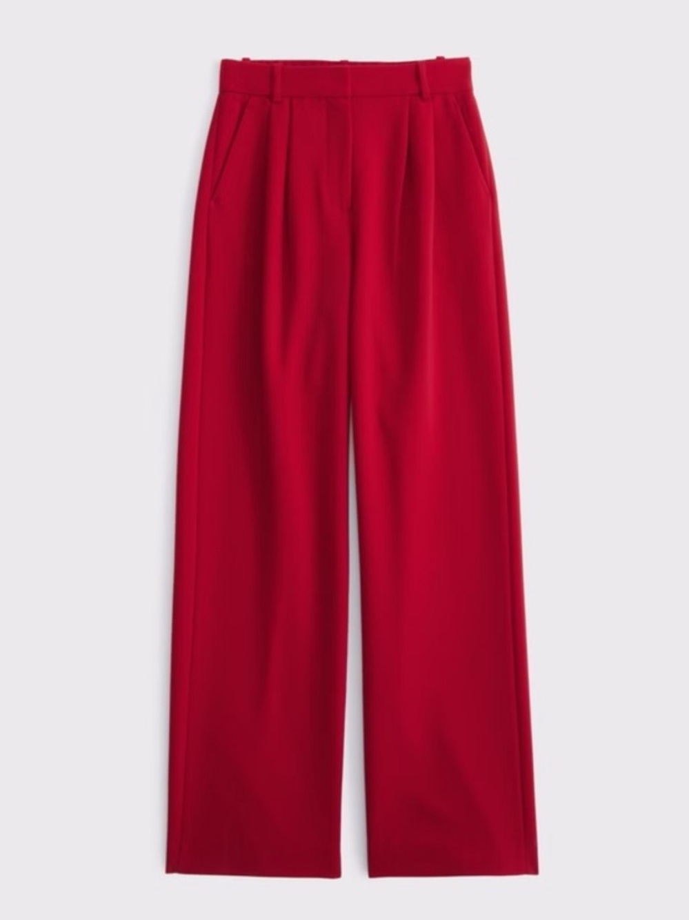 Abercrombie & Fitch Sloane Tailored Wide Leg Pant in Fiery Red Size 0S
